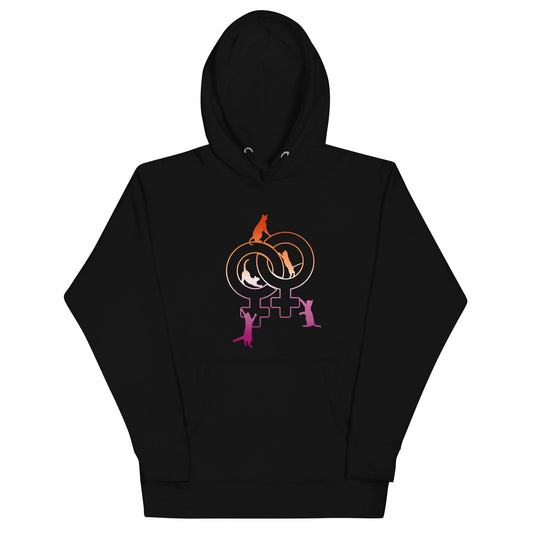 Double Venus with Cats | Premium Hoodie - The Sapphic Company