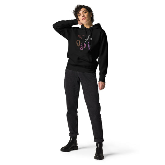 Sapphic Symbols | Premium Hoodie - The Sapphic Company