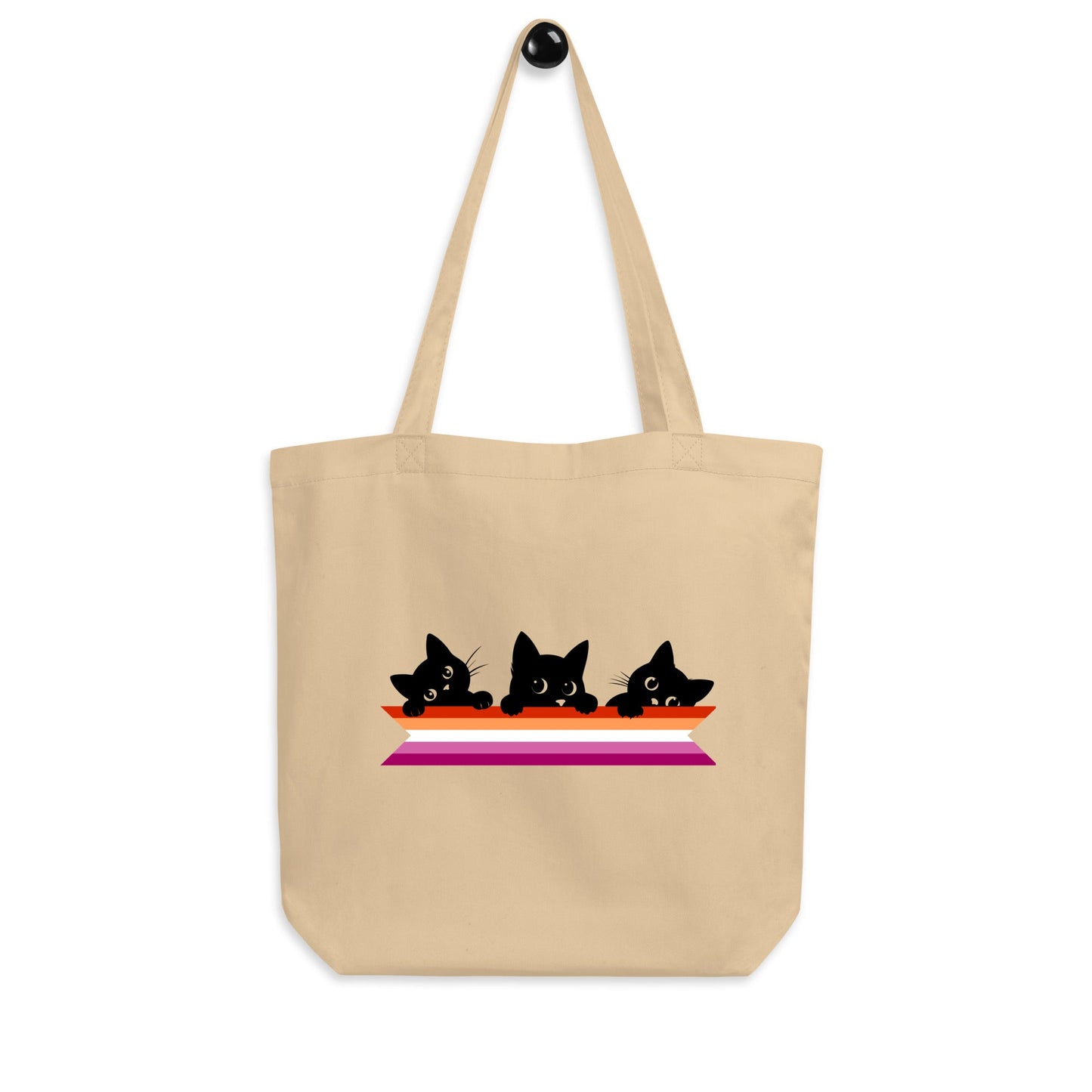 Cute Cats Holding Lesbian Flag | Eco Tote Bag - The Sapphic Company
