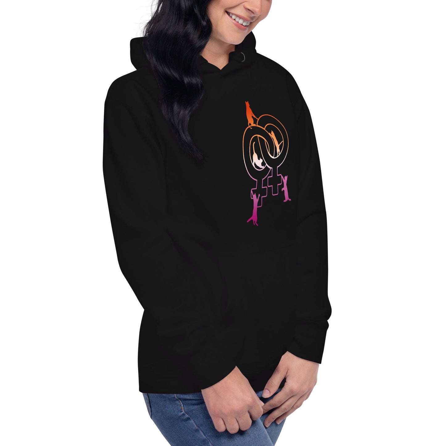 Double Venus with Cats | Premium Hoodie - The Sapphic Company