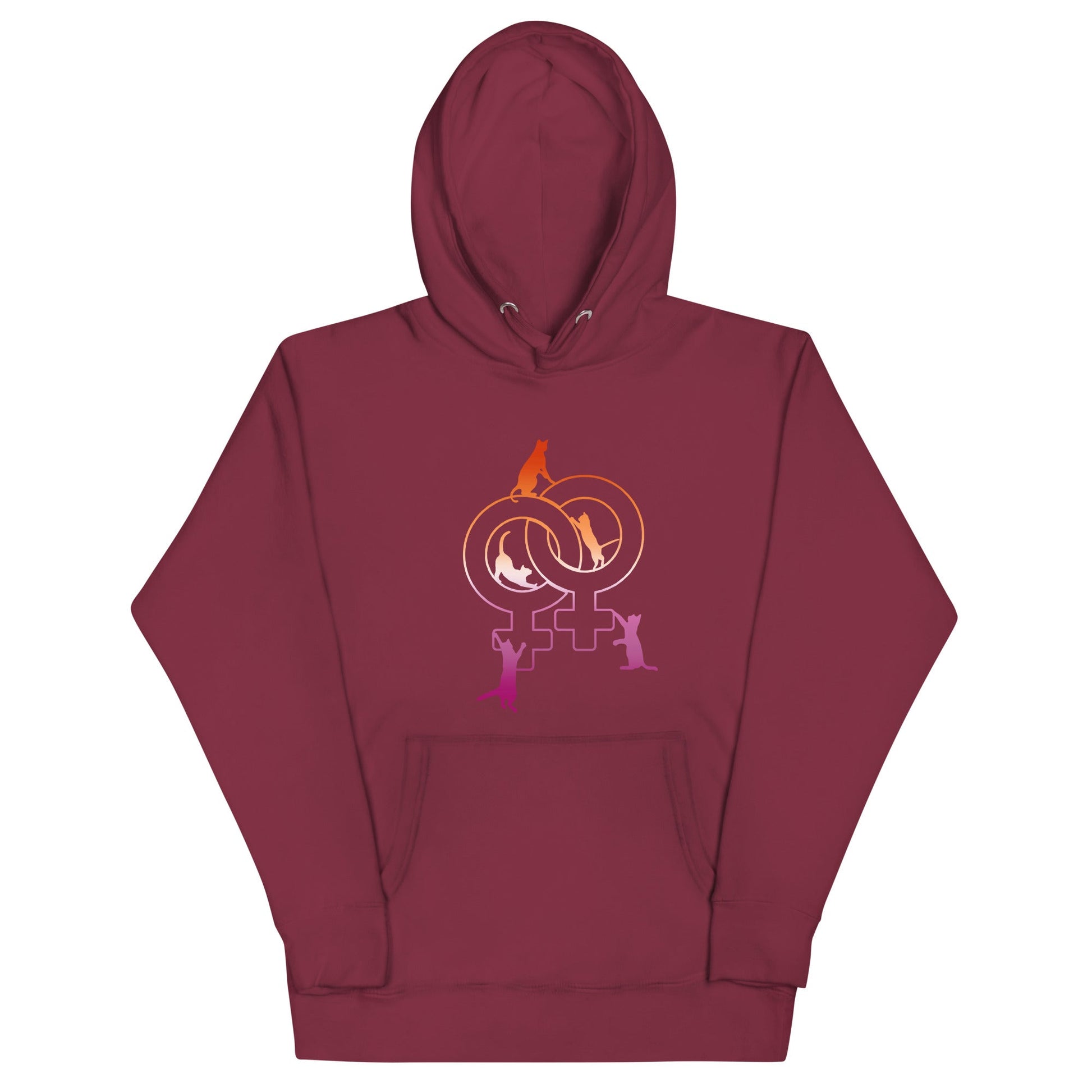 Double Venus with Cats | Premium Hoodie - The Sapphic Company