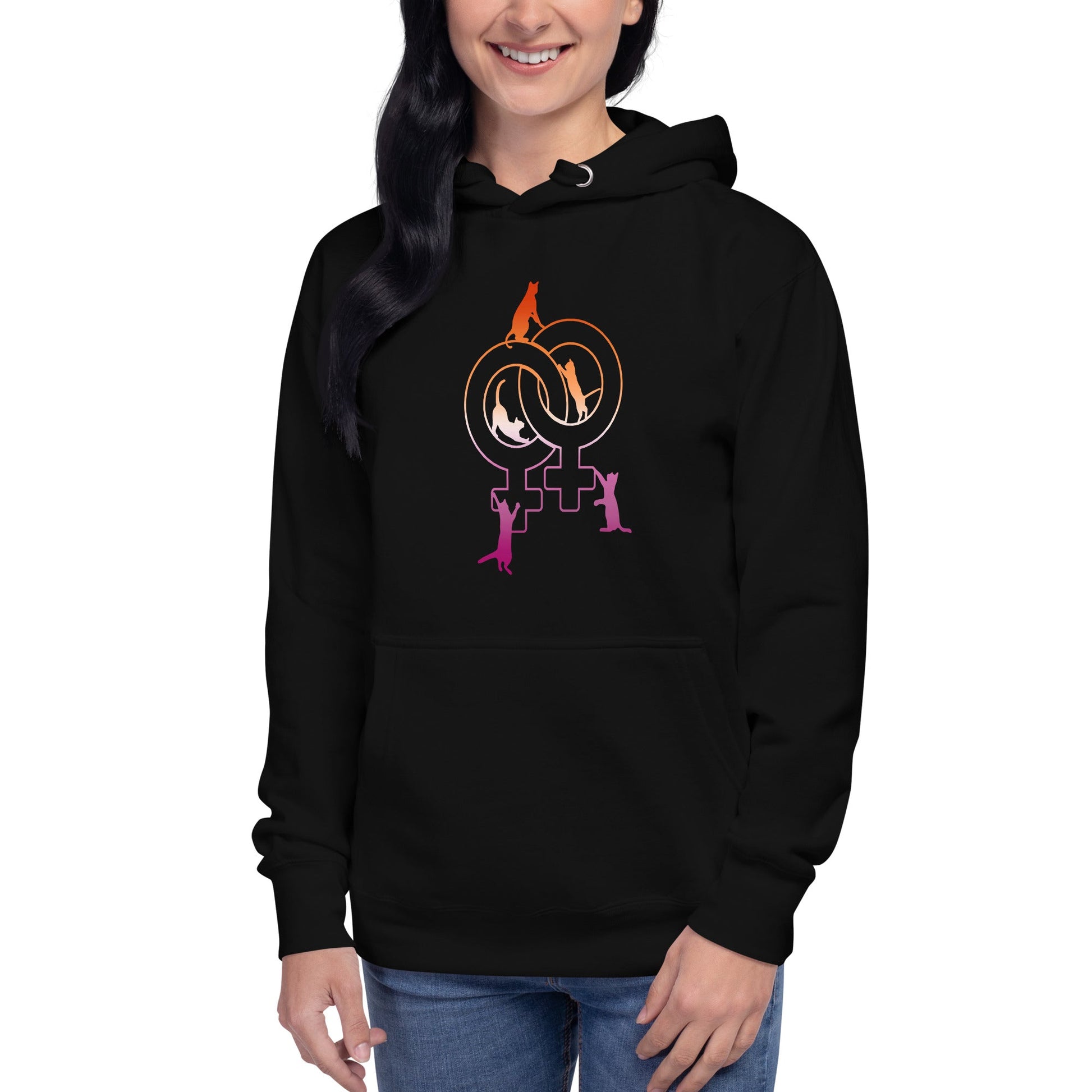 Double Venus with Cats | Premium Hoodie - The Sapphic Company
