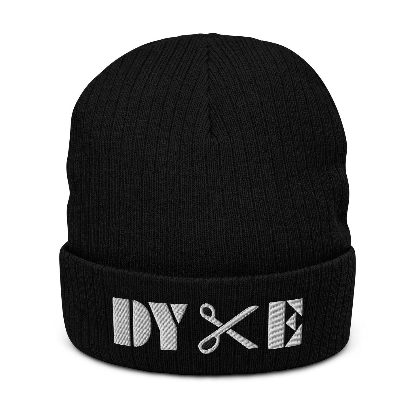 Dyke | Embroidered Ribbed Knit Beanie - The Sapphic Company