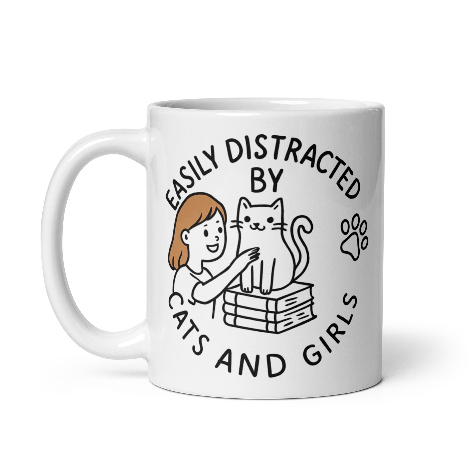 Easily Distracted By Cats and Girls | Ceramic Mug - The Sapphic Company