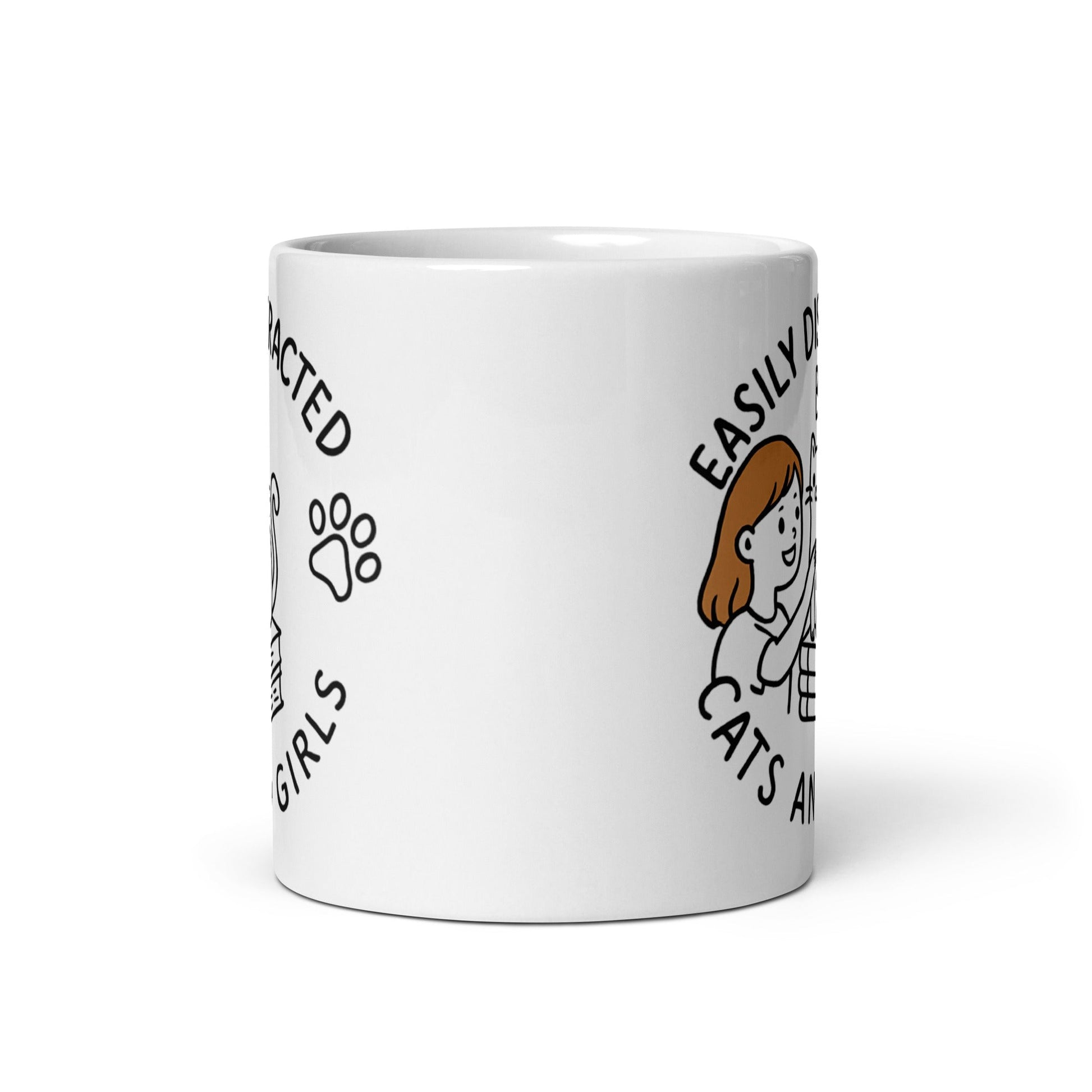 Easily Distracted By Cats and Girls | Ceramic Mug - The Sapphic Company