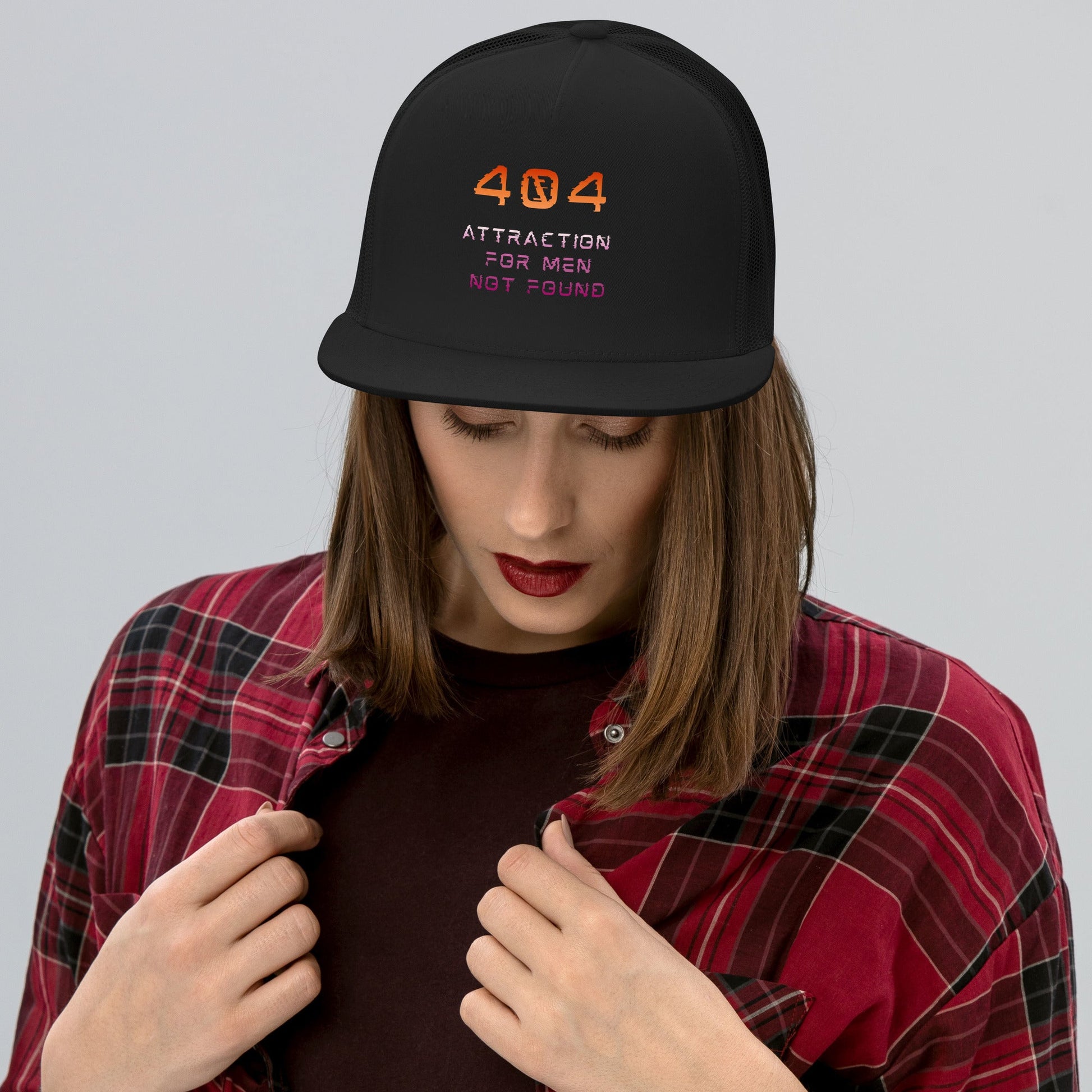 Error 404 Attraction For Men Not Found | Trucker Cap - The Sapphic Company