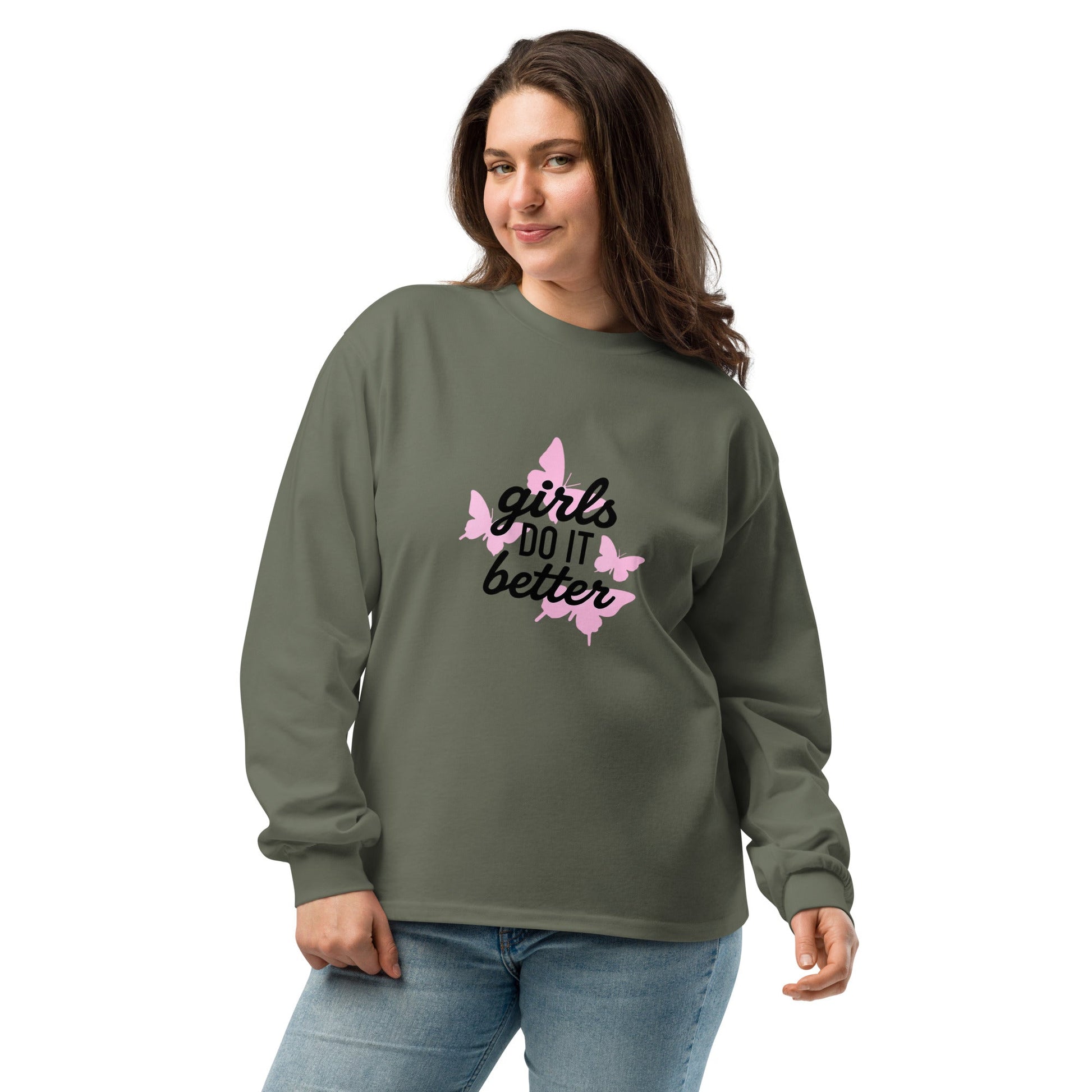 Girls Do It Better | Premium heavyweight long sleeve shirt - The Sapphic Company