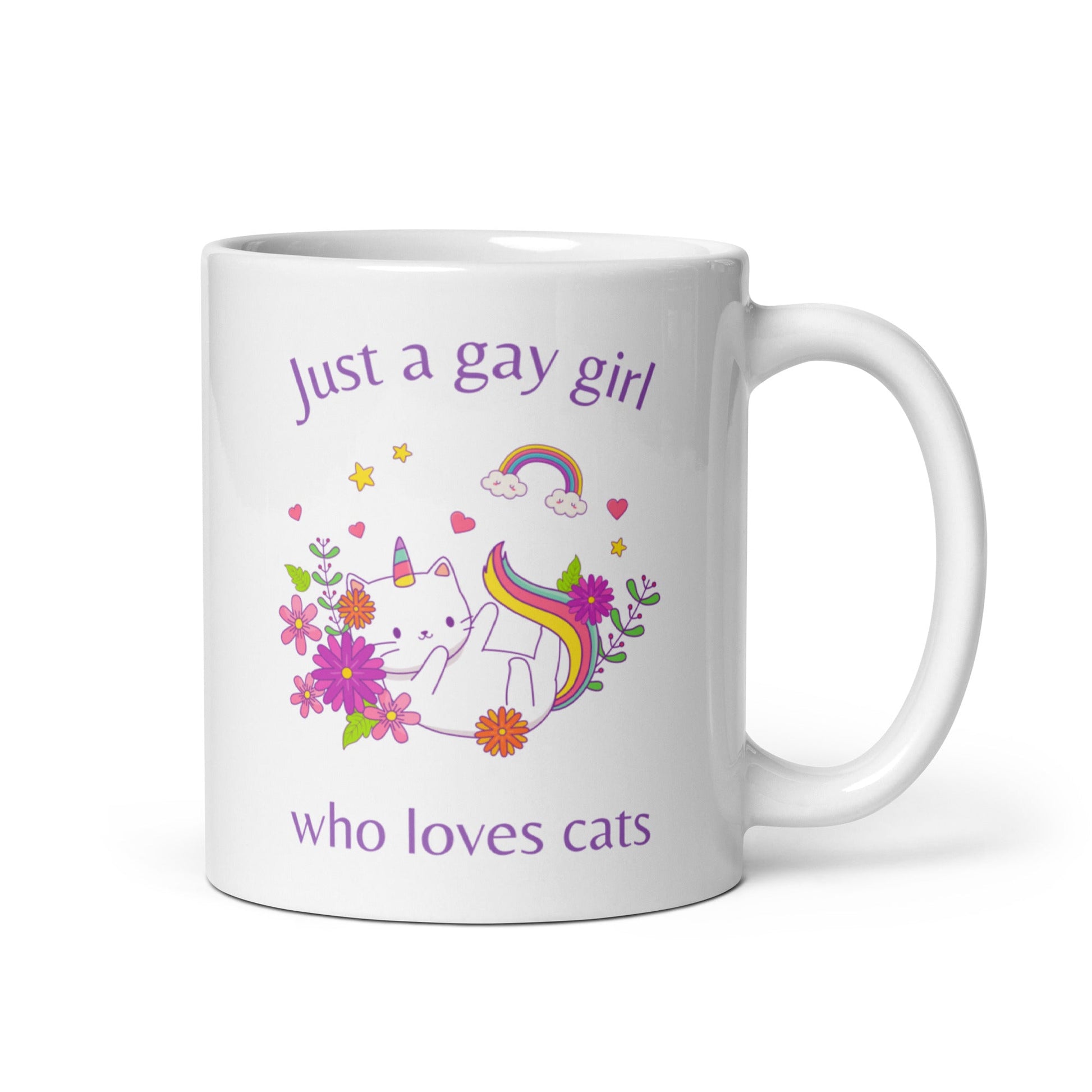 Just a Gay Girl Who Loves Cats | Ceramic Mug - The Sapphic Company