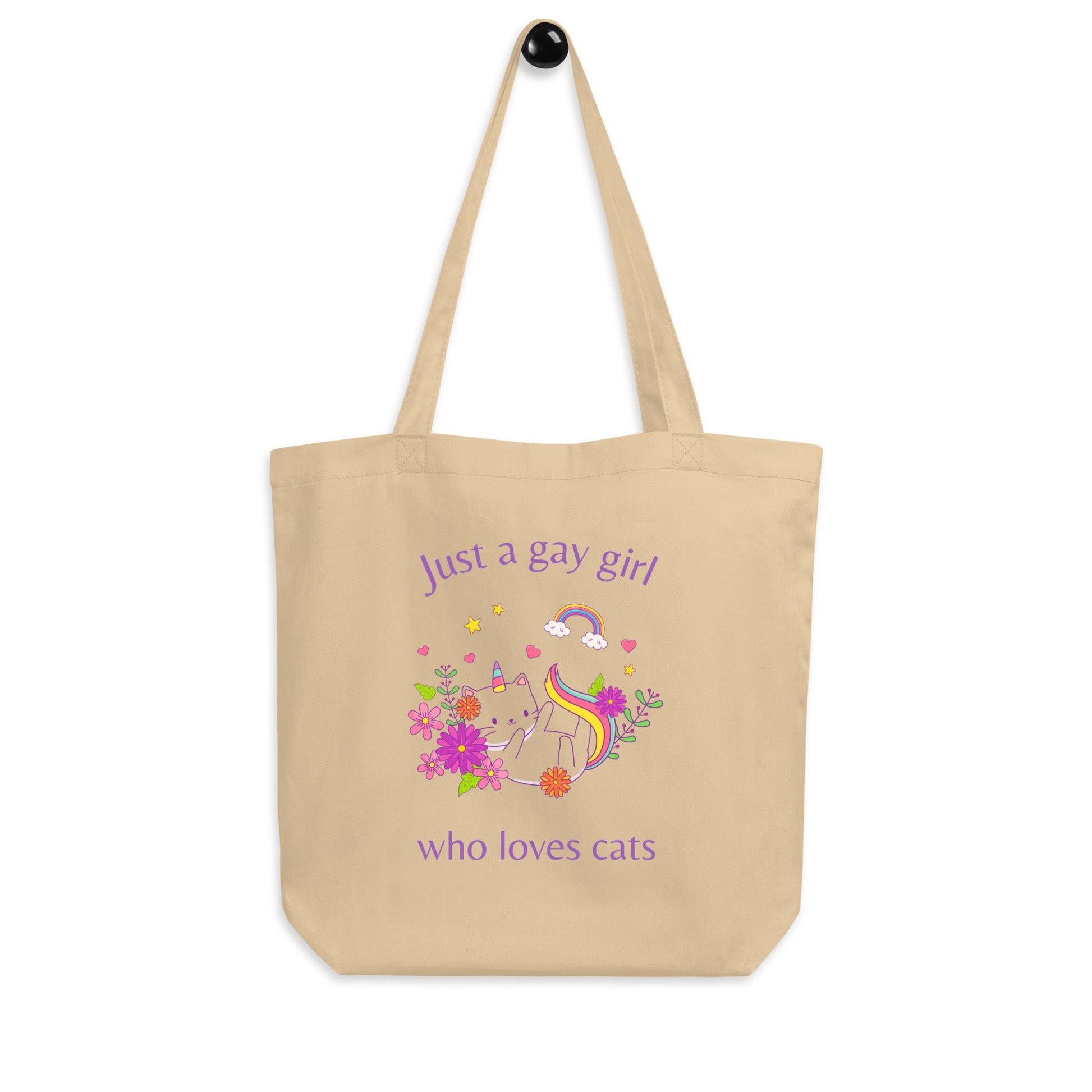 Just A Gay Girl Who Loves Cats | Eco Tote Bag - The Sapphic Company
