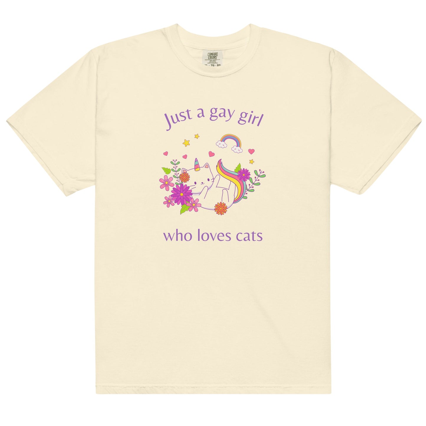 Just A Gay Girl Who Loves Cats | T-shirt - The Sapphic Company