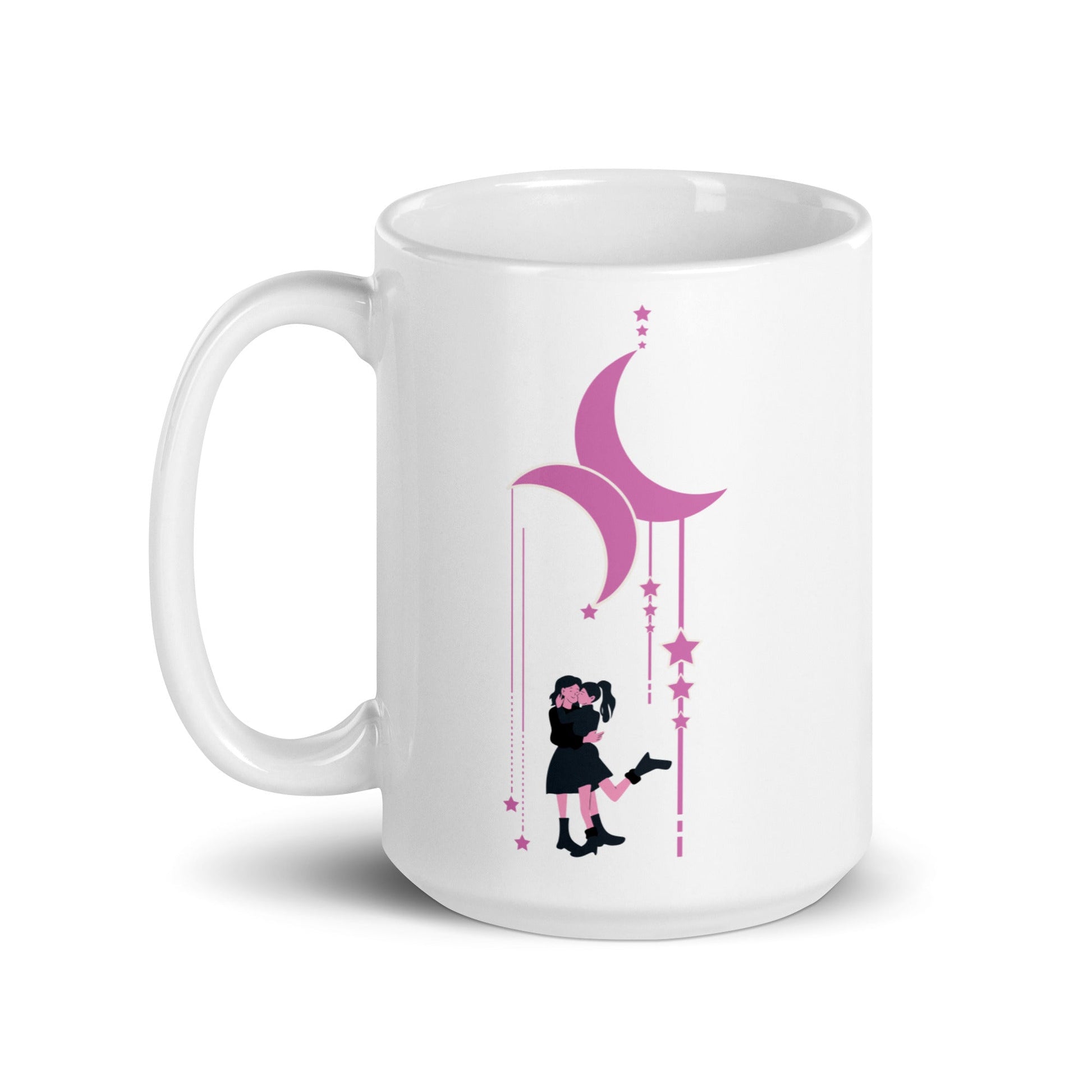 Lesbian Couple Under Moon | Ceramic Mug - The Sapphic Company