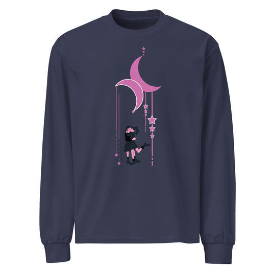 Lesbian Couple Under the Moon | Premium heavyweight long sleeve shirt - The Sapphic Company