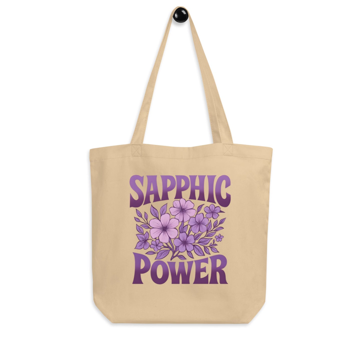 Sapphic Power with Flowers | Eco Tote Bag - The Sapphic Company