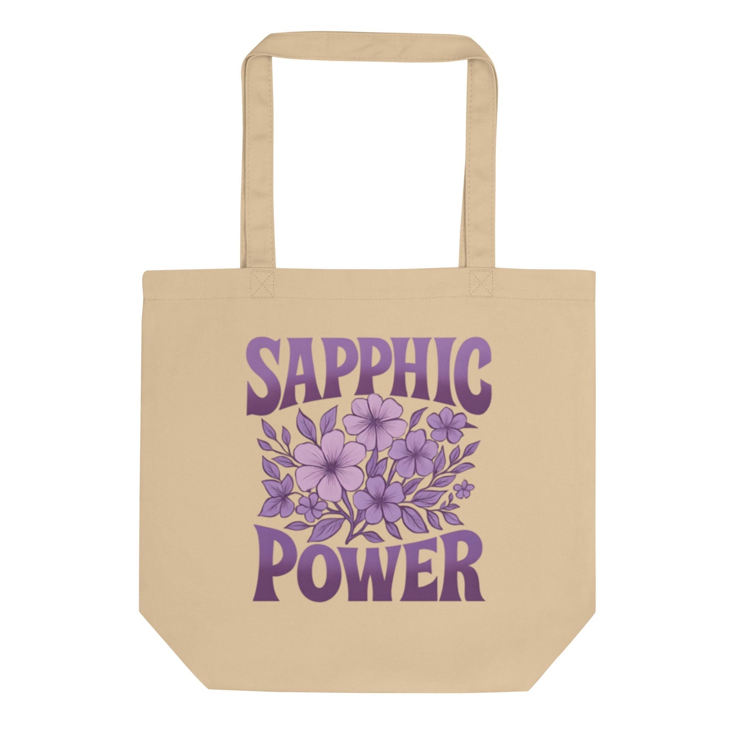 Sapphic Power with Flowers | Eco Tote Bag - The Sapphic Company