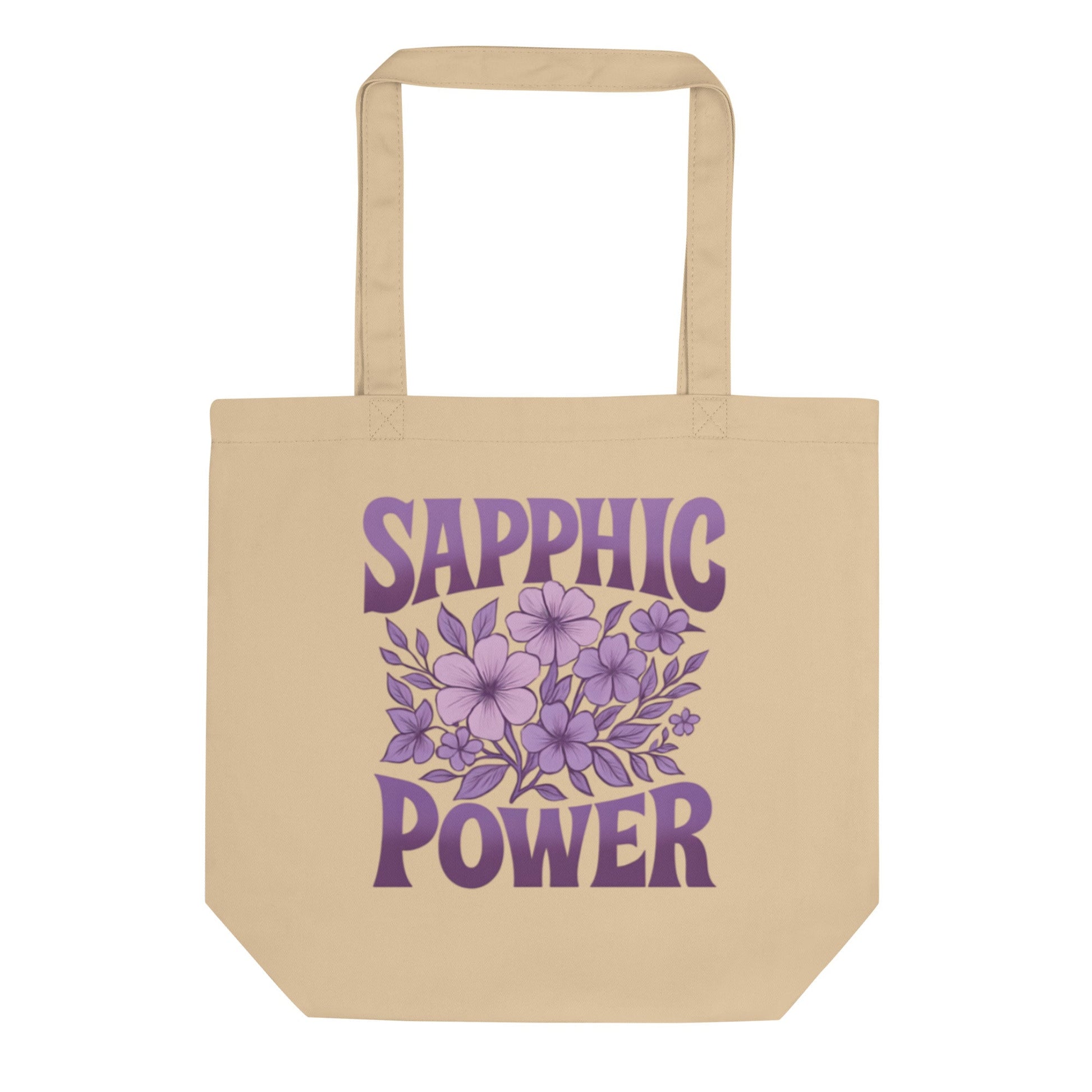 Sapphic Power with Flowers | Eco Tote Bag - The Sapphic Company