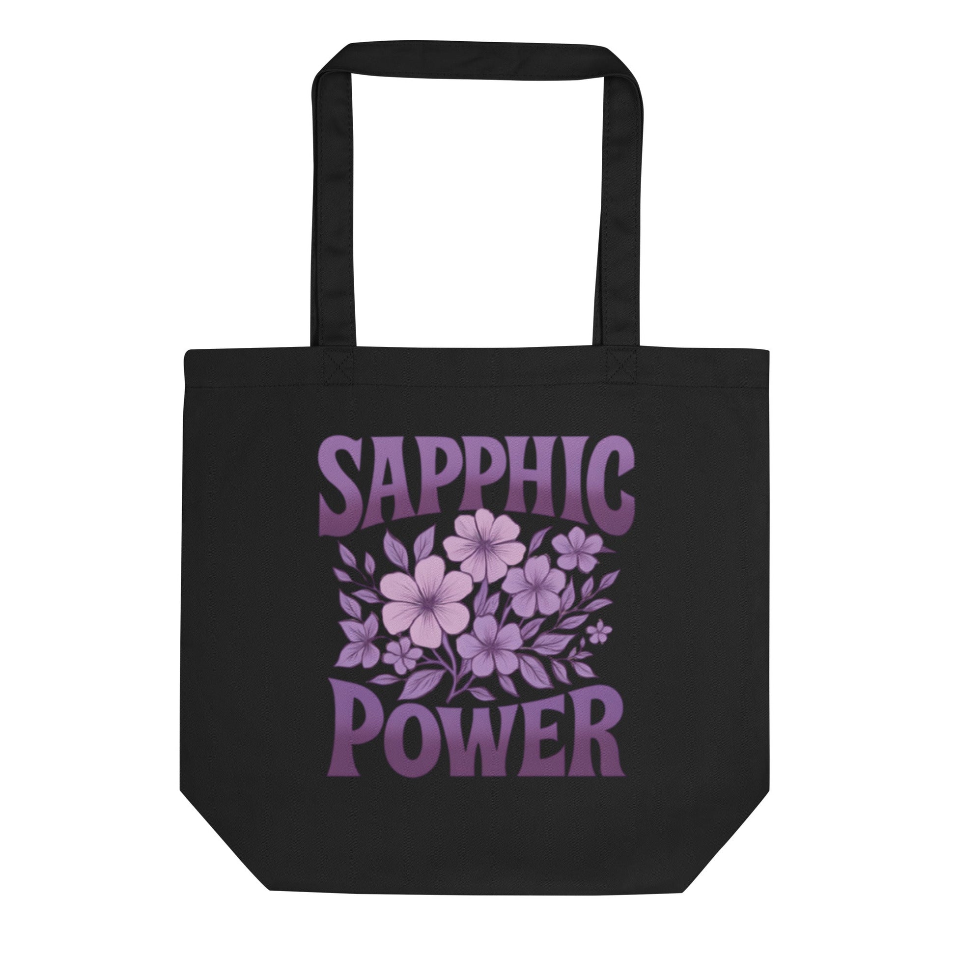 Sapphic Power with Flowers | Eco Tote Bag - The Sapphic Company