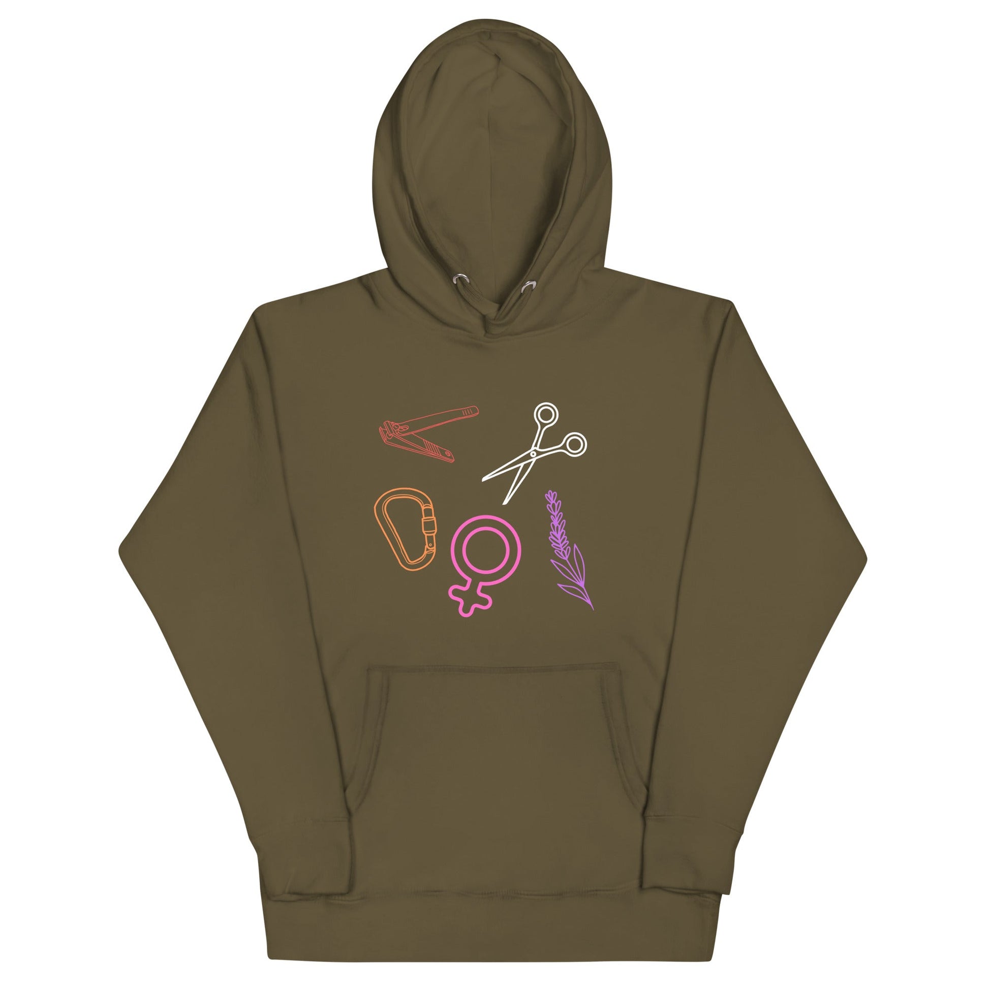 Sapphic Symbols | Premium Hoodie - The Sapphic Company