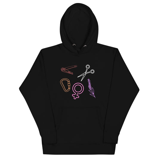 Sapphic Symbols | Premium Hoodie - The Sapphic Company