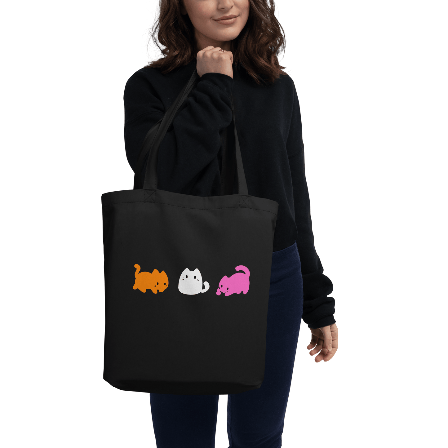 Subtle Lesbian Flag | Cute Cats | Eco Tote Bag - The Sapphic Company