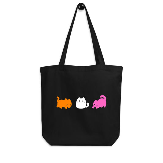 Subtle Lesbian Flag | Cute Cats | Eco Tote Bag - The Sapphic Company