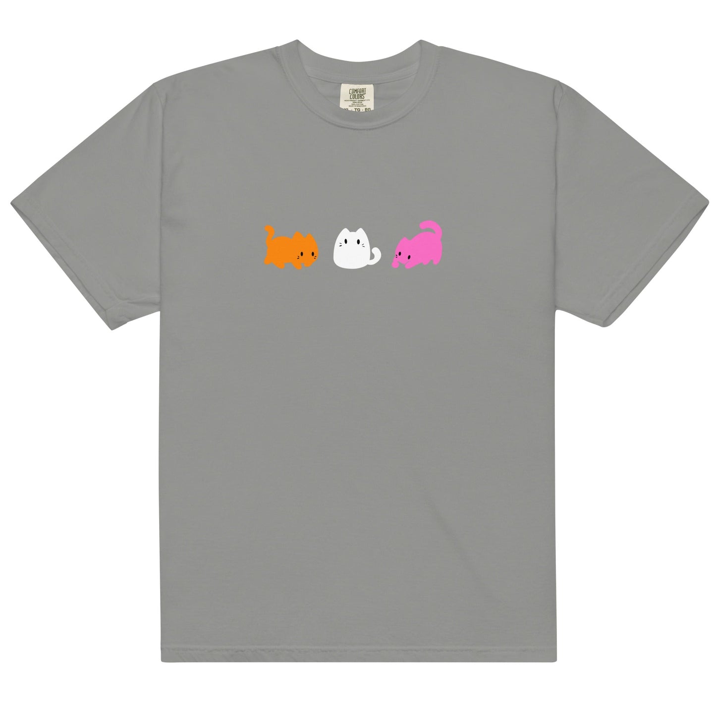 Subtle Lesbian Flag | Cute Cats | T-shirt - The Sapphic Company