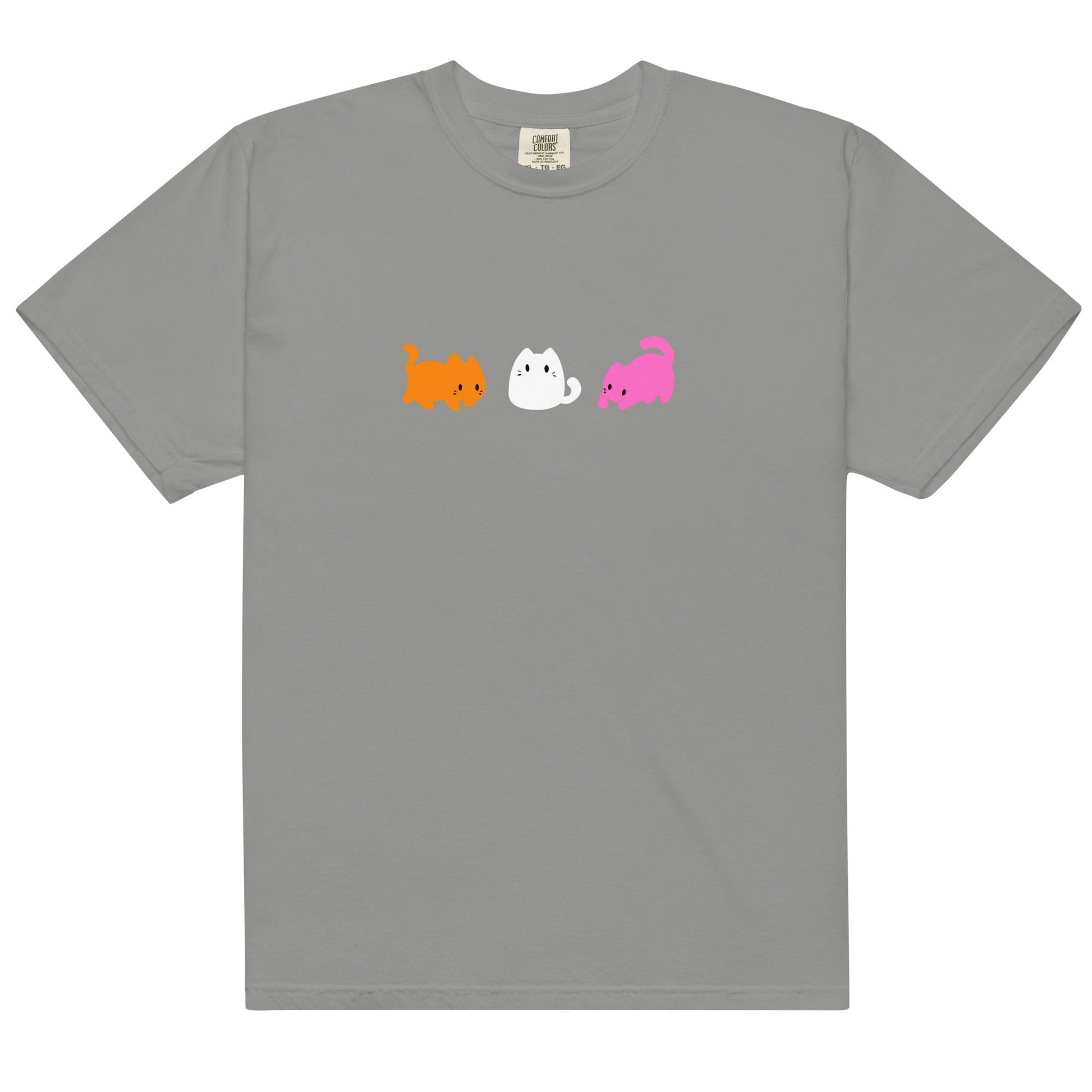 Subtle Lesbian Flag | Cute Cats | T-shirt - The Sapphic Company