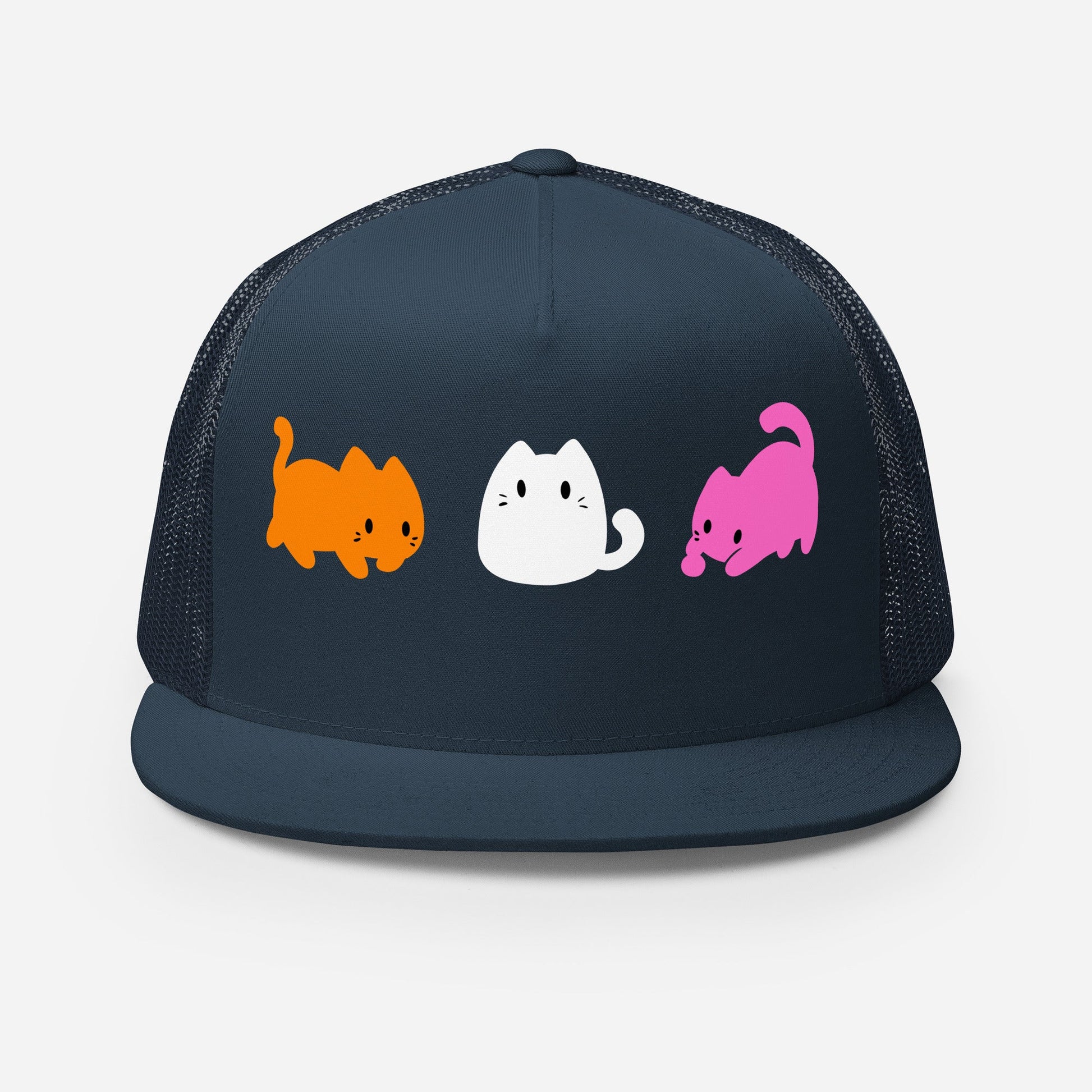 Subtle Lesbian Flag | Cute Cats | Trucker Cap - The Sapphic Company
