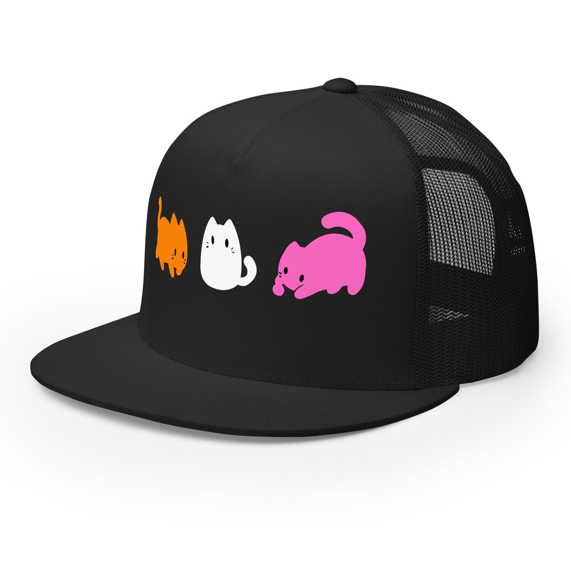 Subtle Lesbian Flag | Cute Cats | Trucker Cap - The Sapphic Company