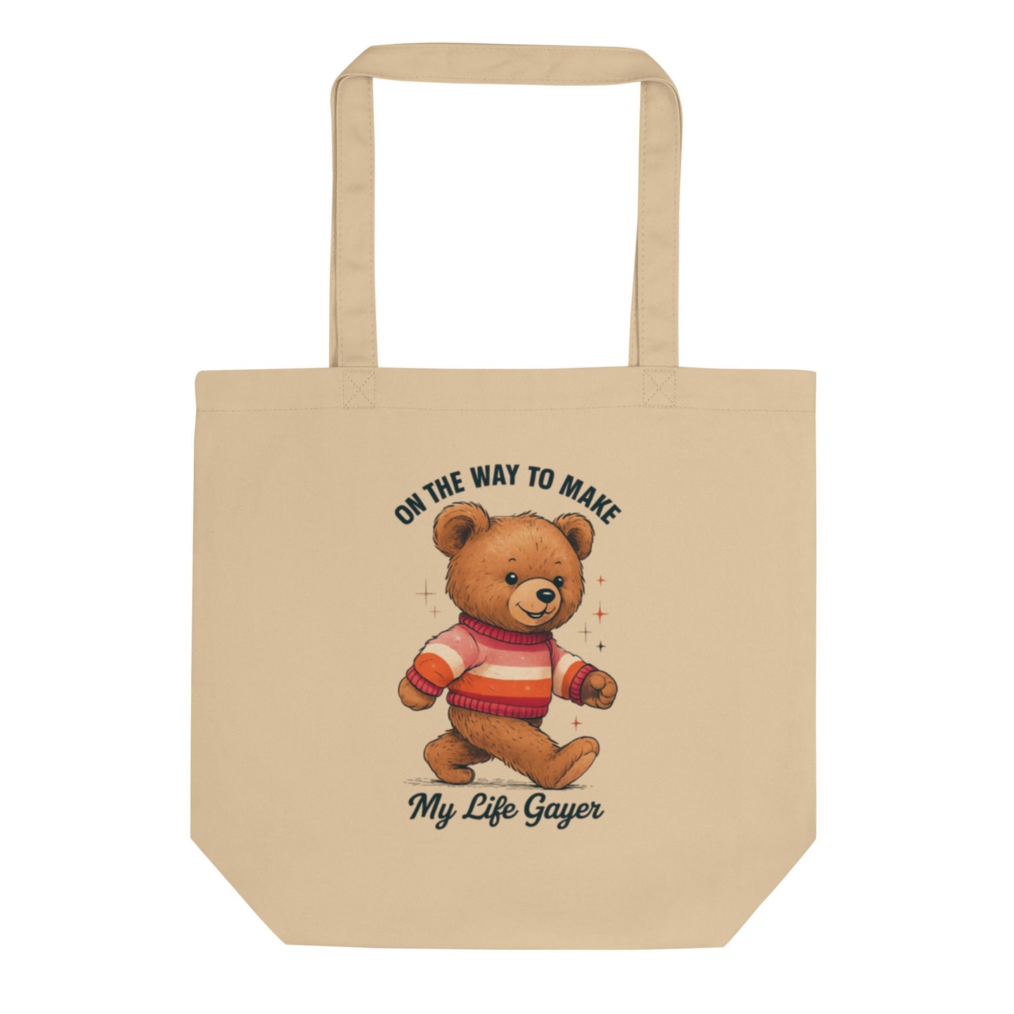 Teddy with Lesbian Flag Sweater | Eco Tote Bag - The Sapphic Company